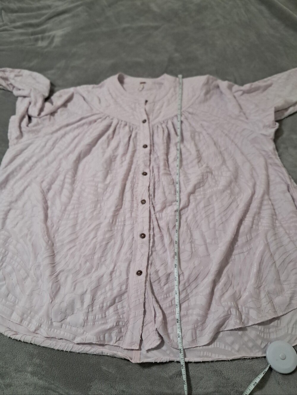 Free People Can't Stop Dreaming Oversized Tunic in Lavender Falling Petal Small - Picture 10 of 10
